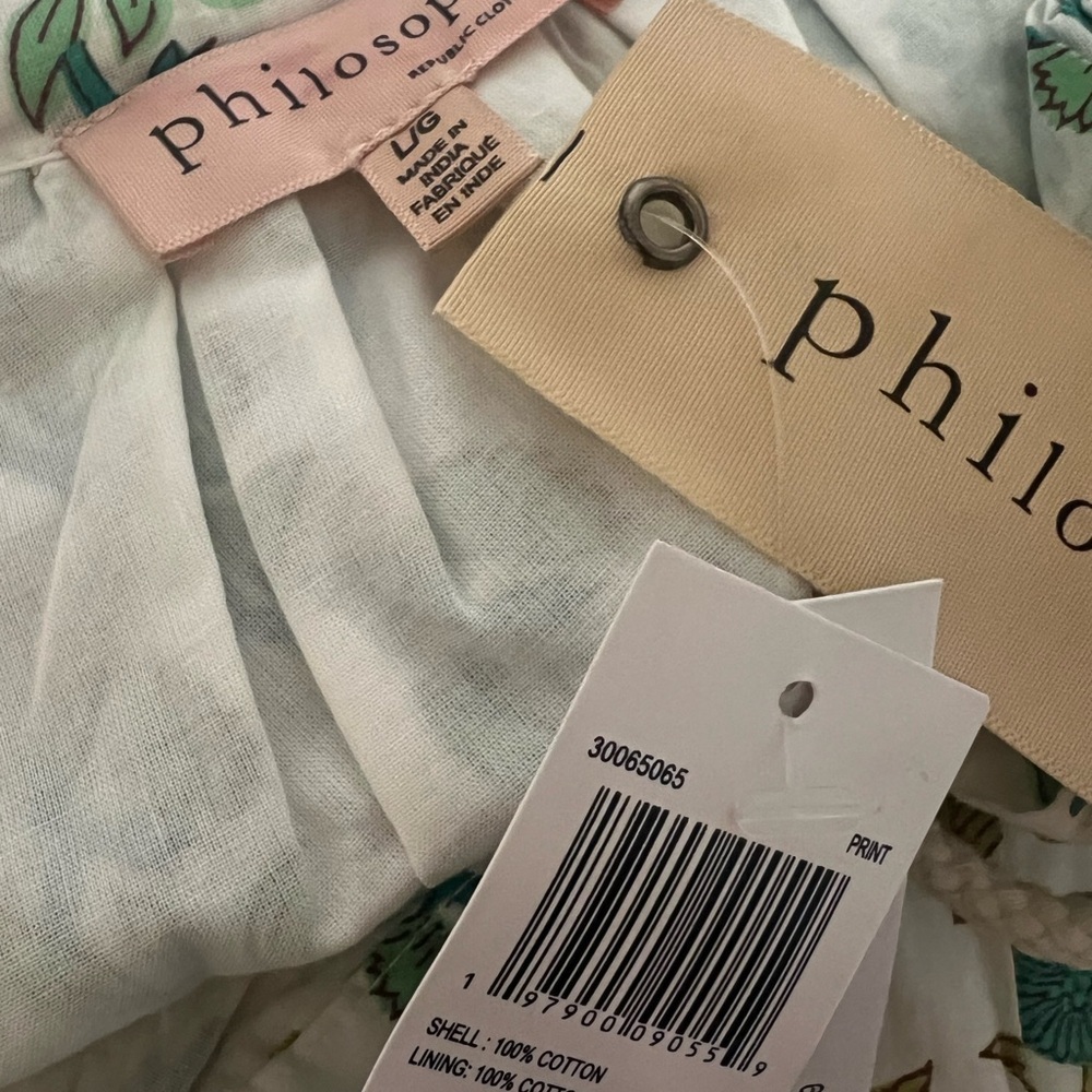 NWT Philosophy Large Sleeveless Cottagecore Boho Tiered Cotton Dress - Picture 9 of 11